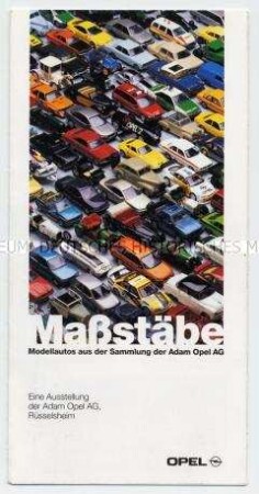 Werbeprospekt der Opel AG mit Modellautos