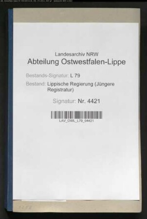 Ablösung der an das Stift Cappel zu leistenden Prästationen, Band 1
