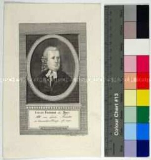Porträt des evangelischen Theologen und Geschichtswissenschaftlers Johann Friedrich Le Bret Abt zu Lorch und Probst der Stiftskirche St. Georg in Tübingen