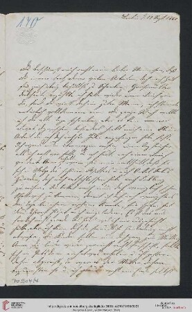 Briefwechsel Theodor Mommsen und Marie Mommsen geb. Reimer: Brief von Marie Mommsen an Theodor Mommsen