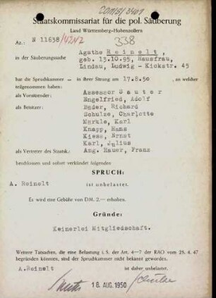 Reinelt, Agathe