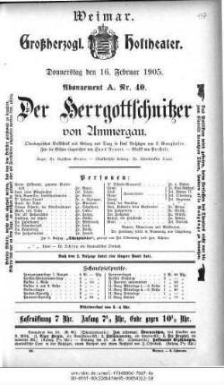 Der Herrgottschnitzer von Ammergau
