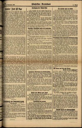 Zweite Ausgabe vom Freitag, den 22. September 1939.