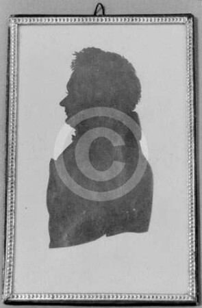 Silhouette eines unbekannten Mannes im Schifffahrtsmuseum Riga