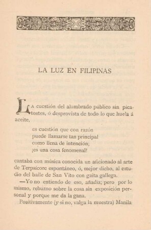 La luz en Filipinas