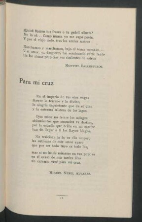 Para mi cruz