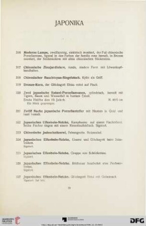 Japonika (Nr.316-333)