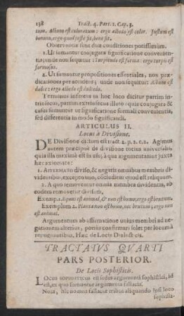 Pars Posterior. De Locis Sophisticis
