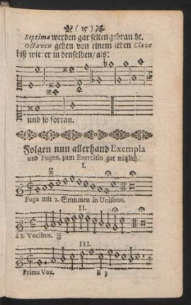 Folgen nun allerhand Exempla und Fugen, zum Exercitio gar nützlich.