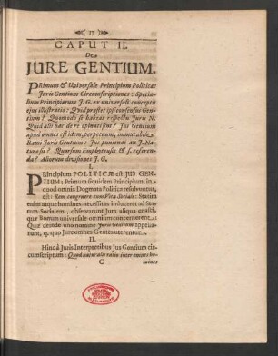 Caput II. De Iure Gentium.