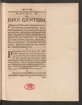 Caput II. De Iure Gentium.