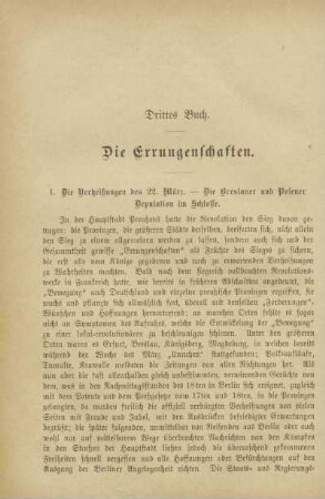 Drittes Buch. Die Errungenschaften