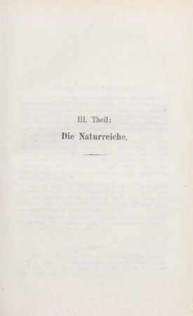 III.Theil: Die Naturreiche.