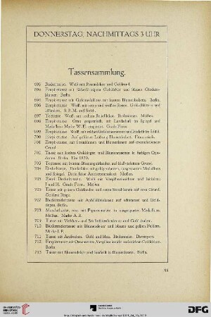 Donnerstag, nachmittags 3 Uhr (Nr. 693-870)