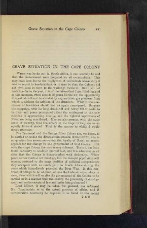 Grave Situation in the Cape Colony.