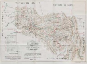 Filipinas Luzon, croquis del distrito de Lepanto