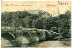 Wechselburg. Schloss und Muldenbrücke