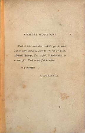 Les idées de madame Aubray, comédie en quatre actes par Alexandre Dumas fils