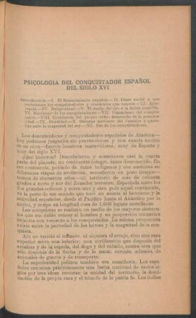 Psicología del conquistador español del siglo XVI