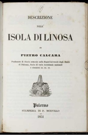 Descrizione Dell'Isola Di Linosa