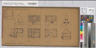 Einfamilienhaus Westfalennorm 1637y Grundrisse, Ansichten, Schnitt 1938 1 : 100 29,5 x 61 Pause Westfälische Heimstätte Dortmund Wohnungsgesellschaft Münsterland