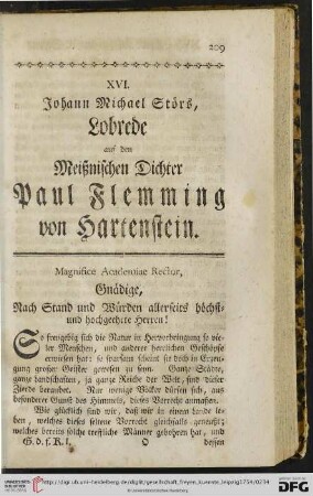 [Schrift XVI-XVIII]