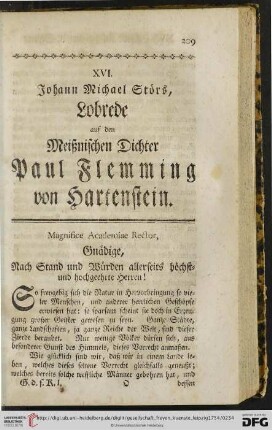 [Schrift XVI-XVIII]