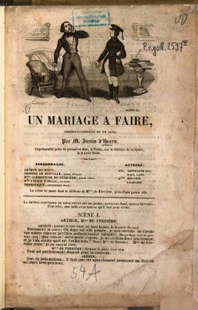 Un mariage à faire : Comédie-vaudeville en 1 acte