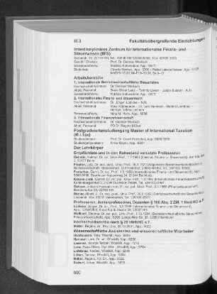 Interdisziplinäers Zentrum für Internationales Finanz- und Steuerwesen (IIFS)