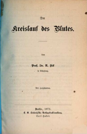 Der Kreislauf des Blutes