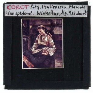 Corot, Sitzende Italienerin, Mandoline spielend