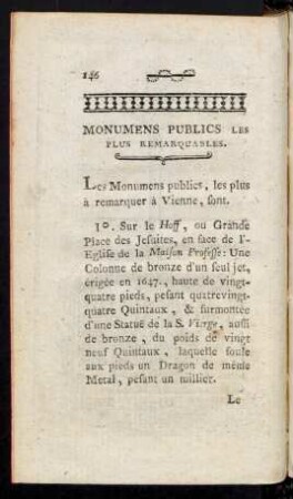 Monumens Publics Les Plus Remarquables