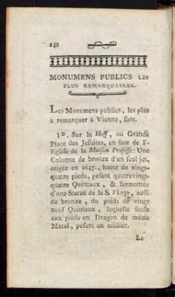 Monumens Publics Les Plus Remarquables