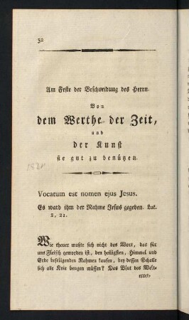 52-73, Am Feste der Beschneidung des Herrn.