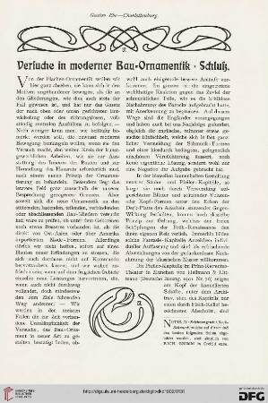 Versuche in moderner Bau-Ornamentik - Schluß, [2]