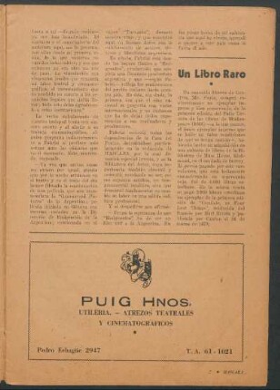 Un libro raro