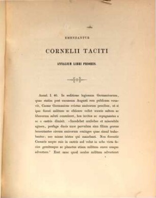 Specimen emendationum in Cornelii Taciti annalium libros priores