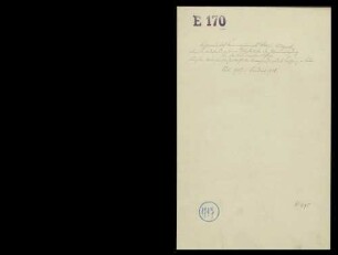 Beschwerde des Kommerzienrats Heinrich Otto in Stuttgart über die Beurteilung seiner Tätigkeit bei der Zusammenlegung in der Baumwollindustrie durch den Vertreter der Zentralstelle, Oberregierungsrat Liesching in Berlin