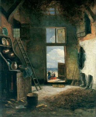 "Diele eines Ellerbeker Fischerhauses"