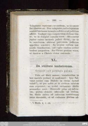 XL. De utilitate tentationum. Crescit sub pondere palma.