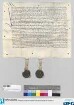 Enndres Kellner zu Thurndorff bestätigt Bürgermeistern und Rat der Stadt Nürnberg den Empfang von 680 Gulden rhein. und entsagt allen Ansprüchen auf zwei Burggüter zu Stierberg und Betzenstein und zwei Höfen zum Orttennberg. - Siegler: der Aussteller und Adam von Freudenberg, Landrichter und Pfleger zu Auerbach.