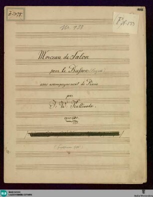 Morçeau de Salon - JWK Mus.Ms. 133 : fag, pf; B|b; op. 230, StrK 230