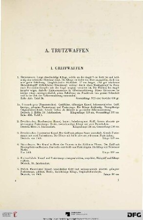 A. Trutzwaffen (Nr. 1-19)