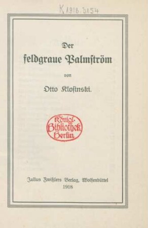 Der feldgraue Palmström
