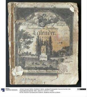 Churfürstl. Sächs. gnädigst Privilegierter Oeconomischer oder Haushaltungskalender 1800.