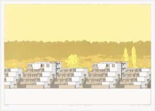 Terrassenhäuser am Teufelsberg, Berlin-Charlottenburg: Perspektivische Ansicht