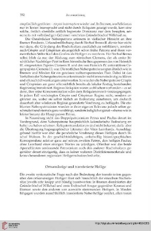 Ortsansässige und transferierte Heilige