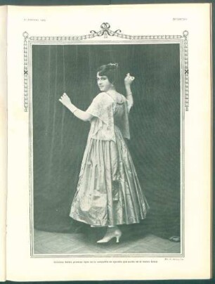Carolina Beltri, primera tiple de la compañía de opereta que actúa en el teatro Liceo.