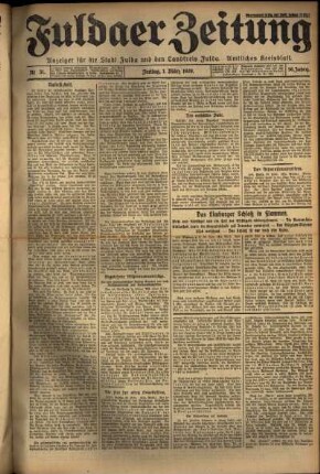 Ausgabe vom Freitag, den 01. März 1929.