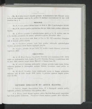 Lectores Linguarum Et Artium Magistri.